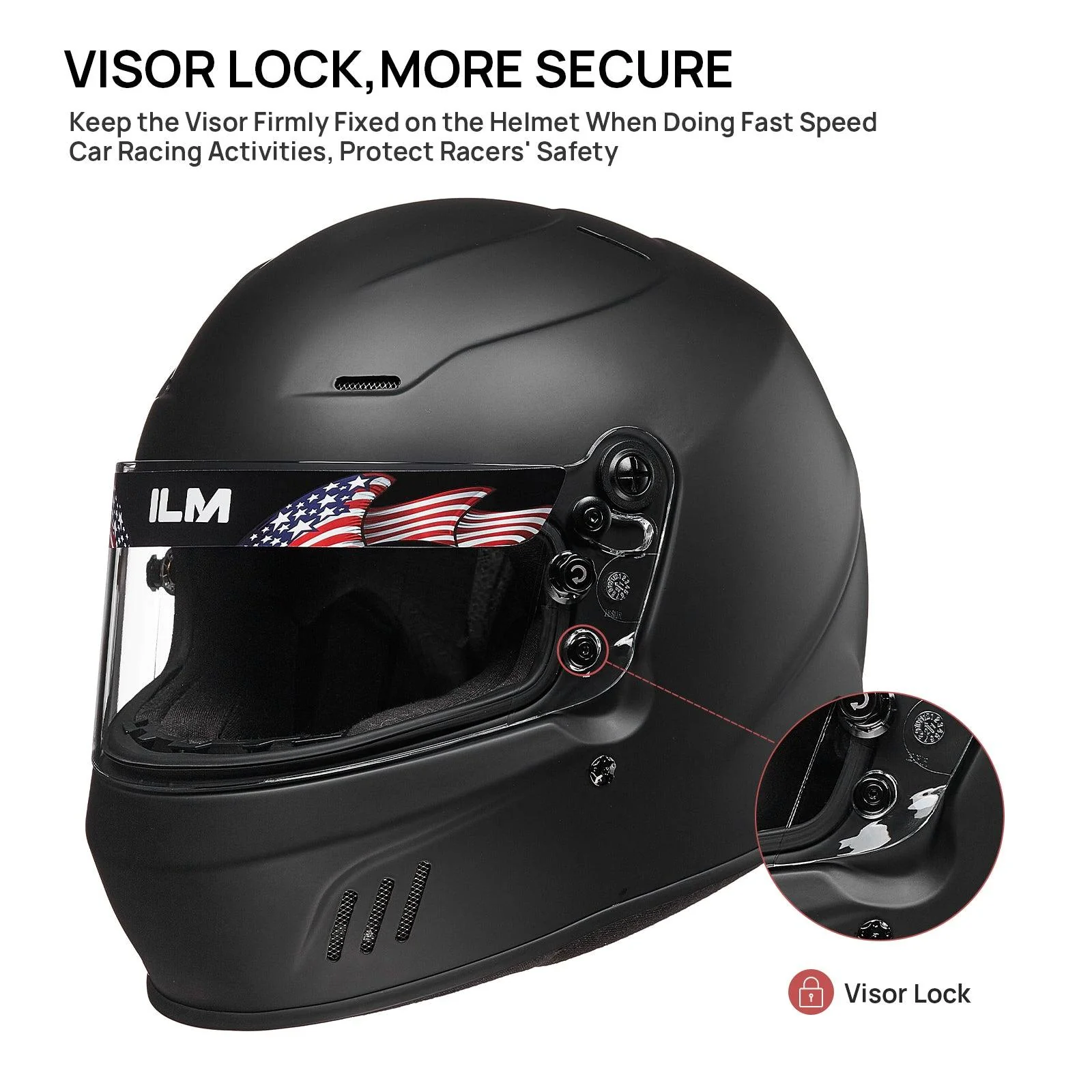 ILM Snell SA2020 Full Face Auto Car Racing Helmets Model 760 - Image 11