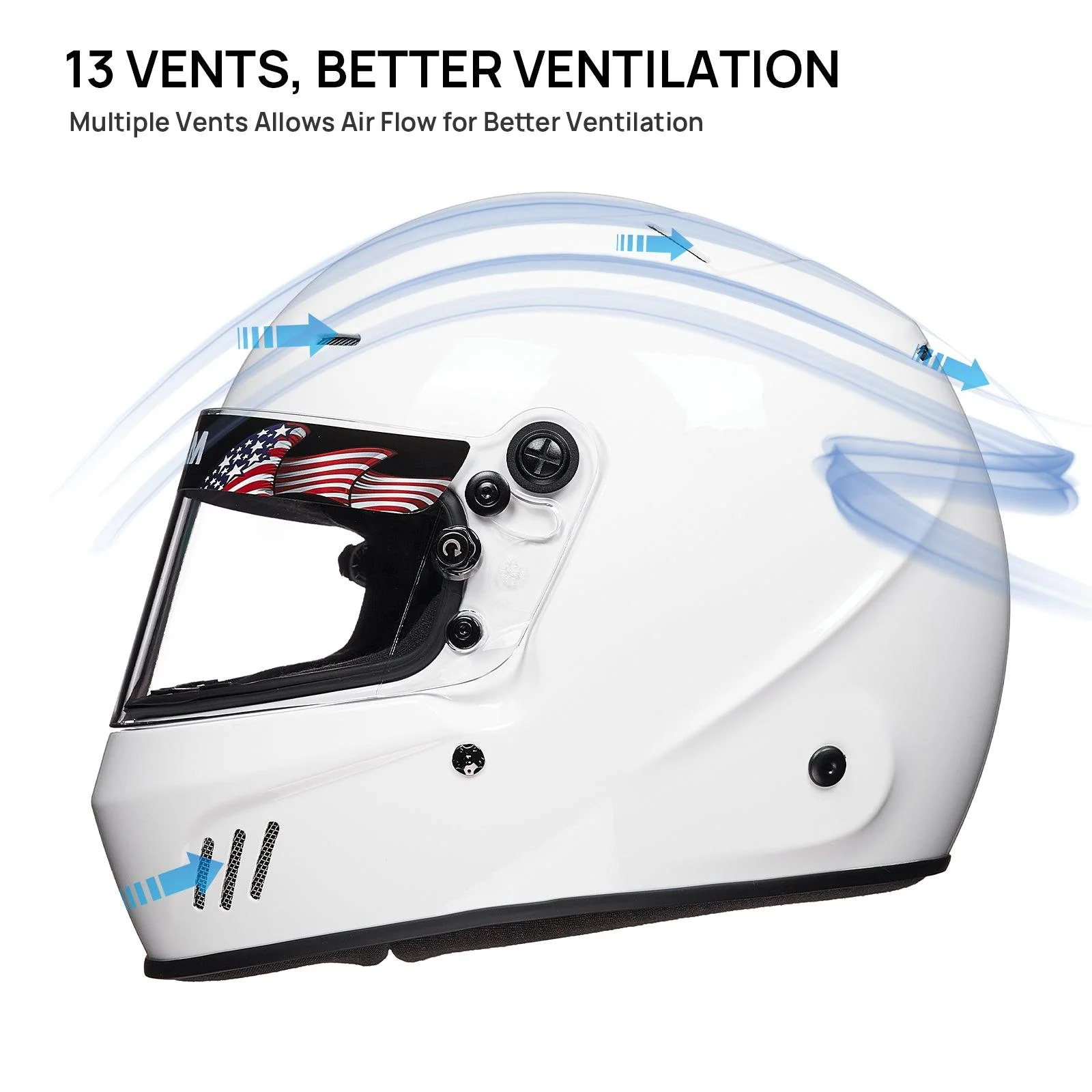 ILM Snell SA2020 Full Face Auto Car Racing Helmets Model 760 - Image 8