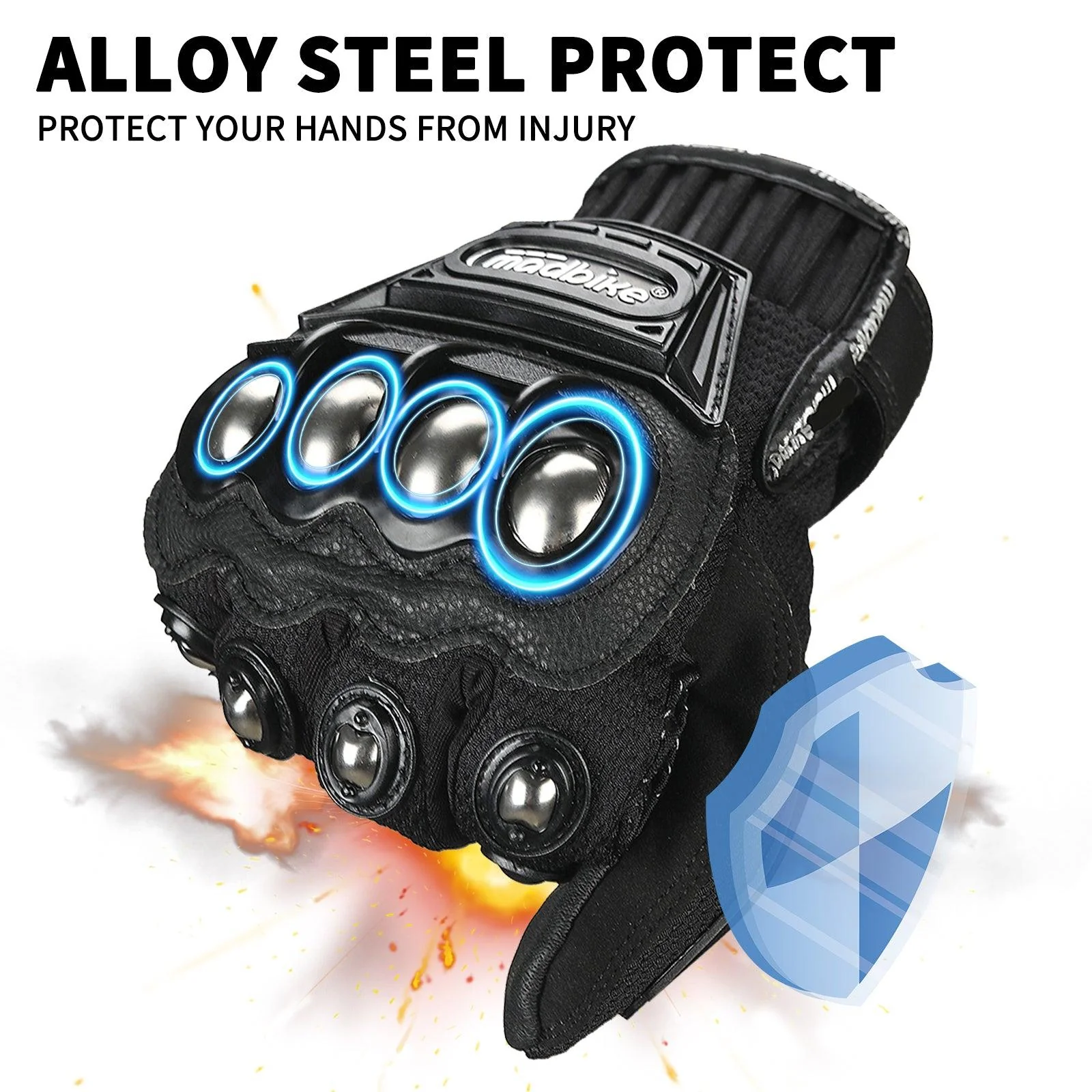 ILM Motorcycle Powersports Racing Gloves Model 10C - Image 3