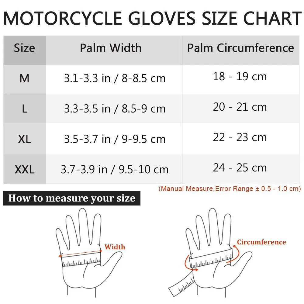 ILM Motorcycle Powersports Racing Gloves Model 10C - Image 9