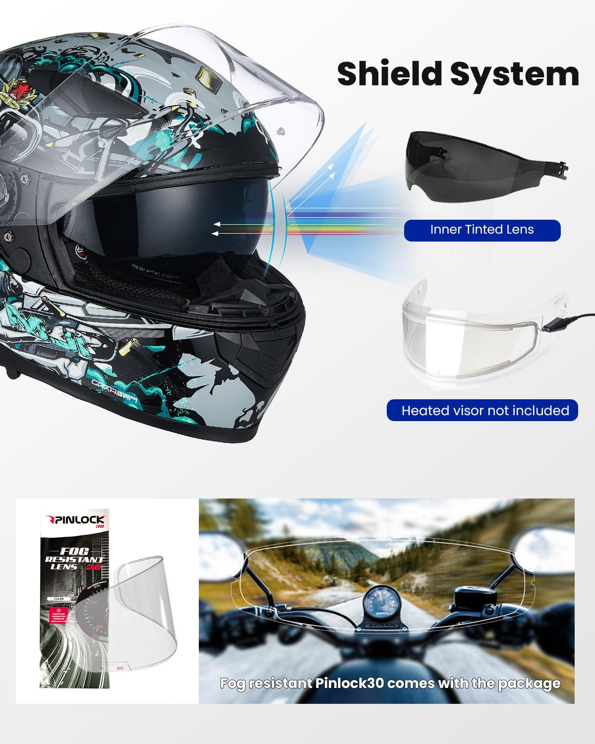 ILM Full Face MIPS Motorcycle Helmet Model 129M - Image 5