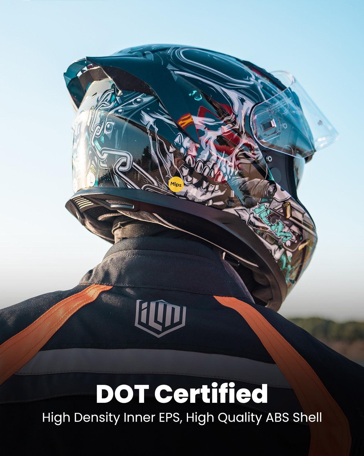 ILM Full Face MIPS Motorcycle Helmet Model 129M - Image 9