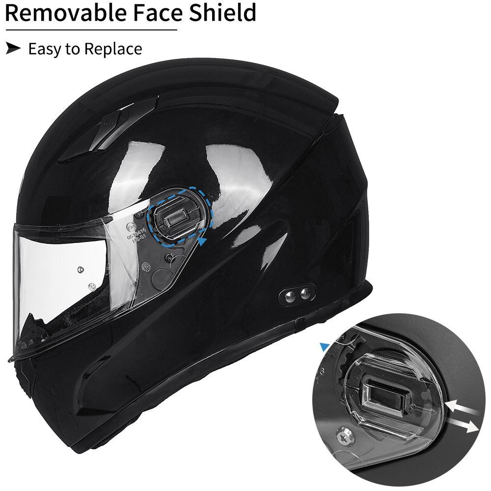 ILM Motorcycle Snowmobile Full Face Helmet Model 129 - Image 12