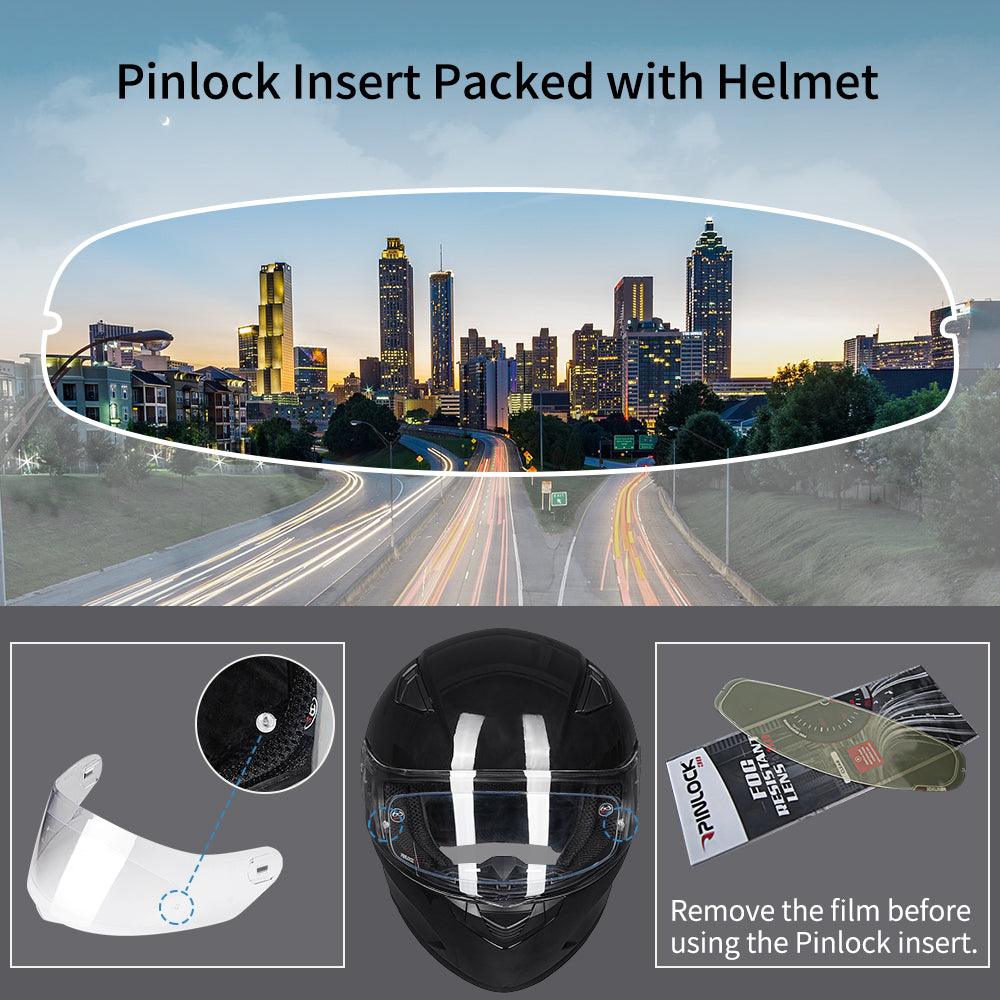 ILM Motorcycle Snowmobile Full Face Helmet Model 129 - Image 9