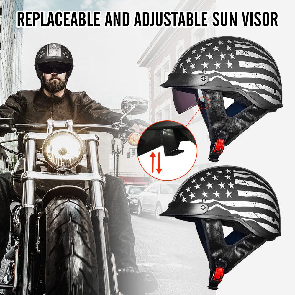 ILM Motorcycle Open Face Half Helmet Model 205V - Image 7
