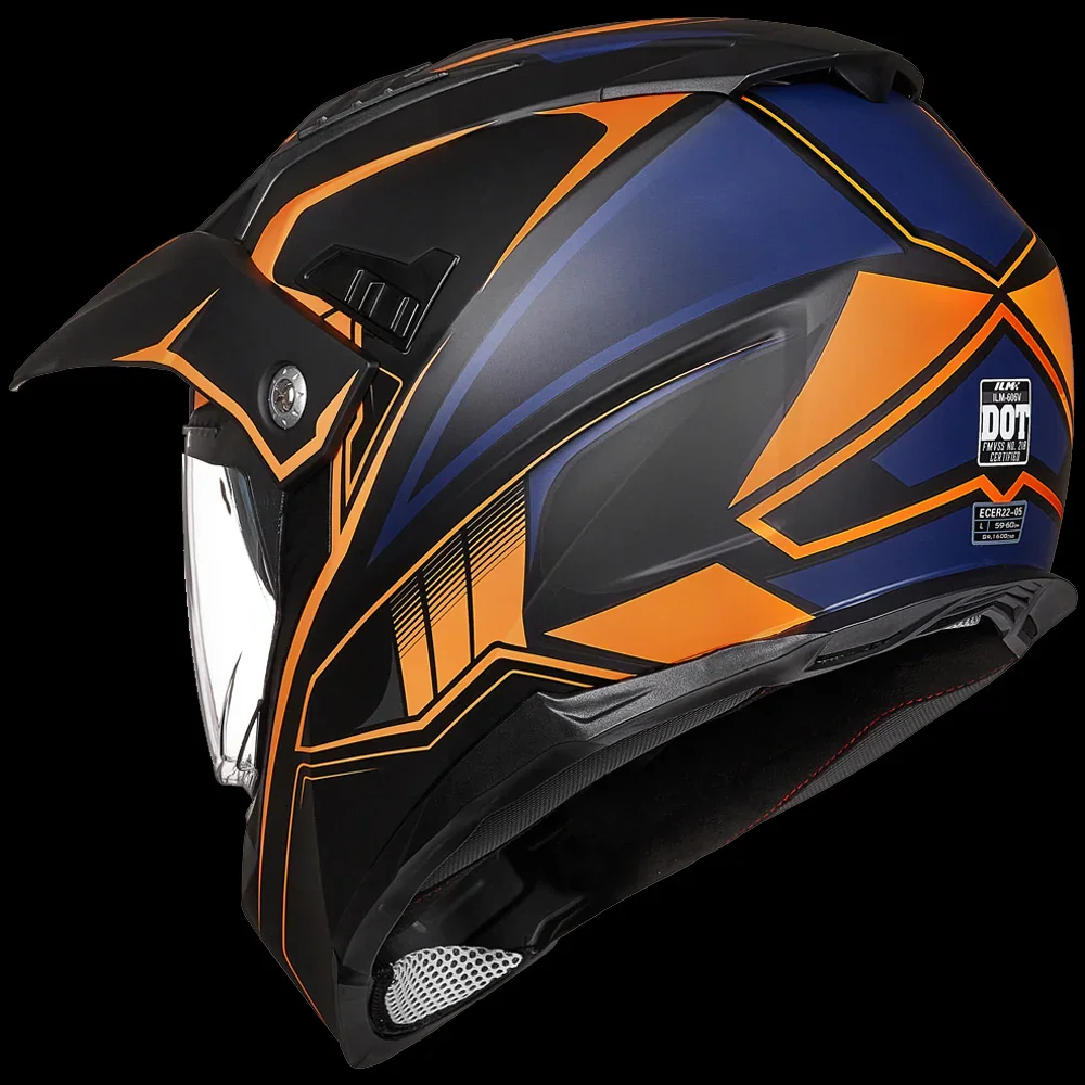 ILM Off Road Motorcycle Dual Sport Helmet Model 606V - Image 13
