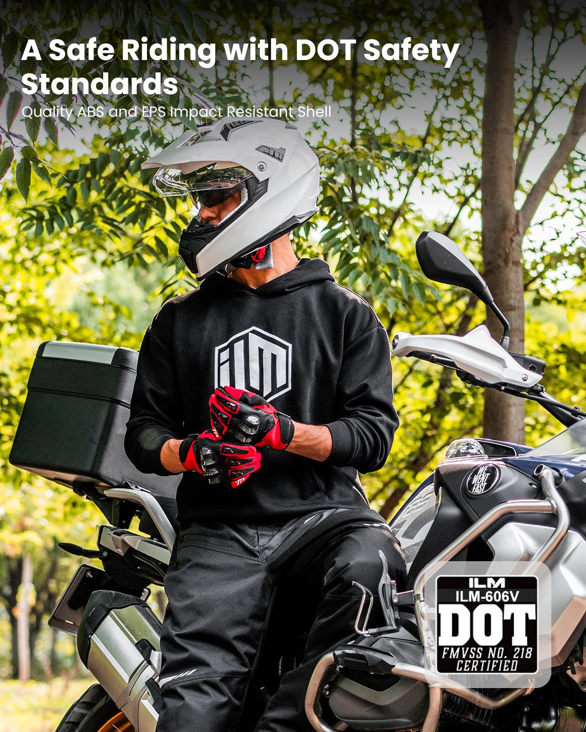 ILM Off Road Motorcycle Dual Sport Helmet Model 606V - Image 3