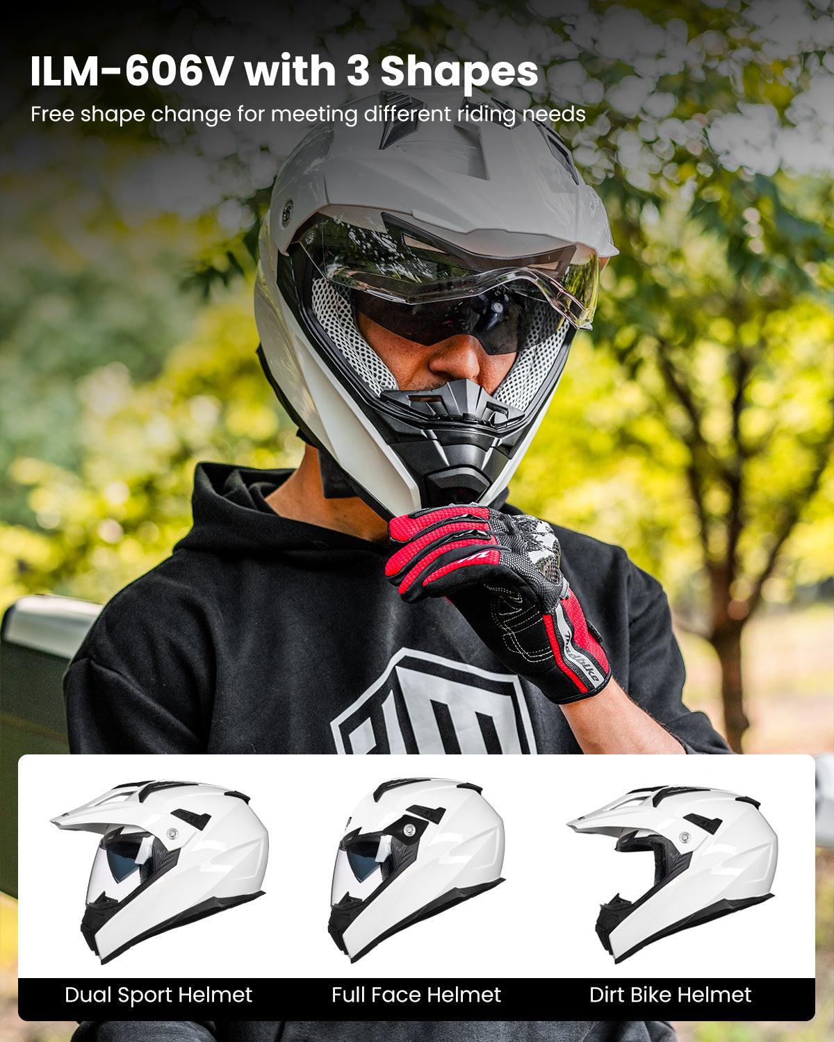 ILM Off Road Motorcycle Dual Sport Helmet Model 606V - Image 4