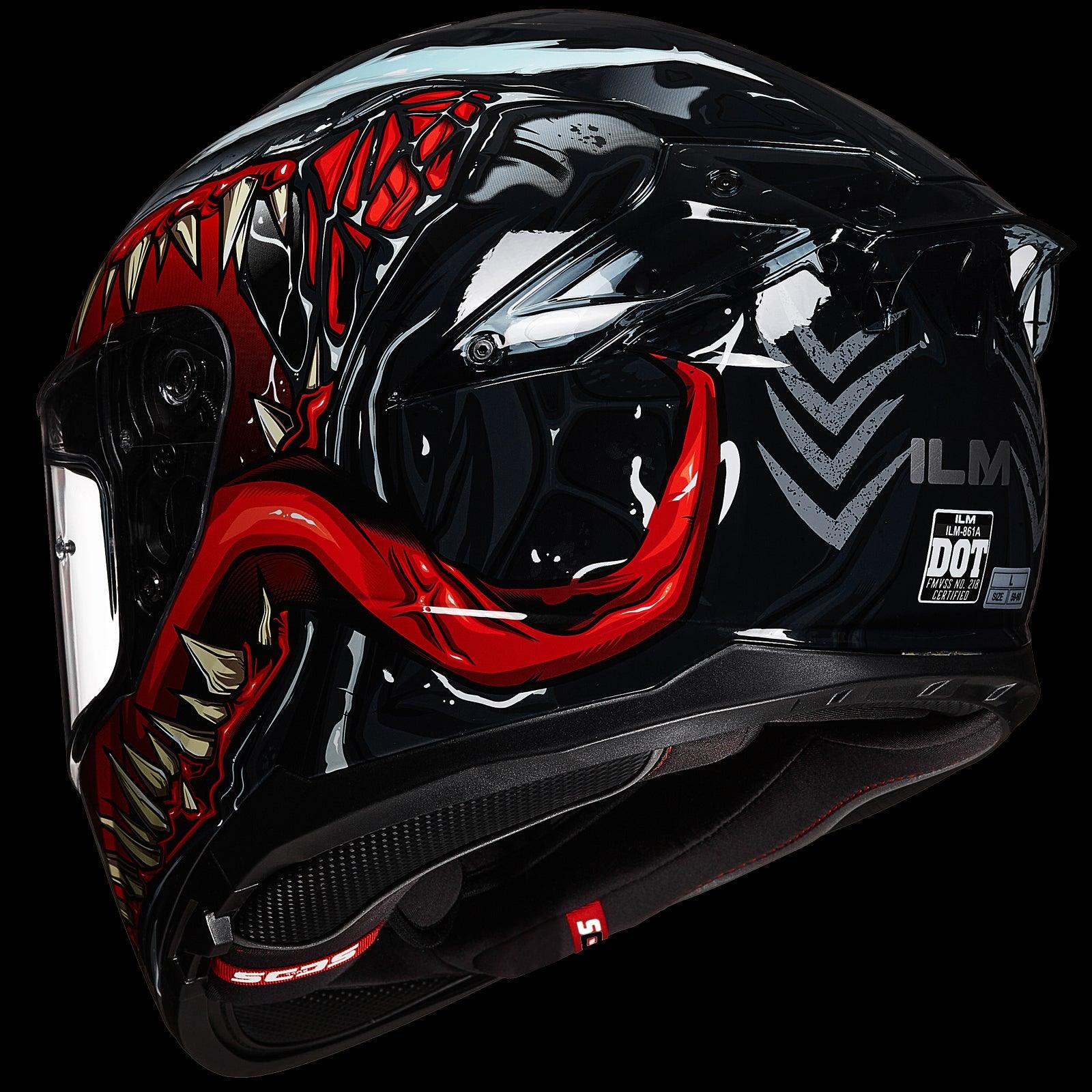 ILM Full Face Motorcycle Helmet Model 861A - Image 4
