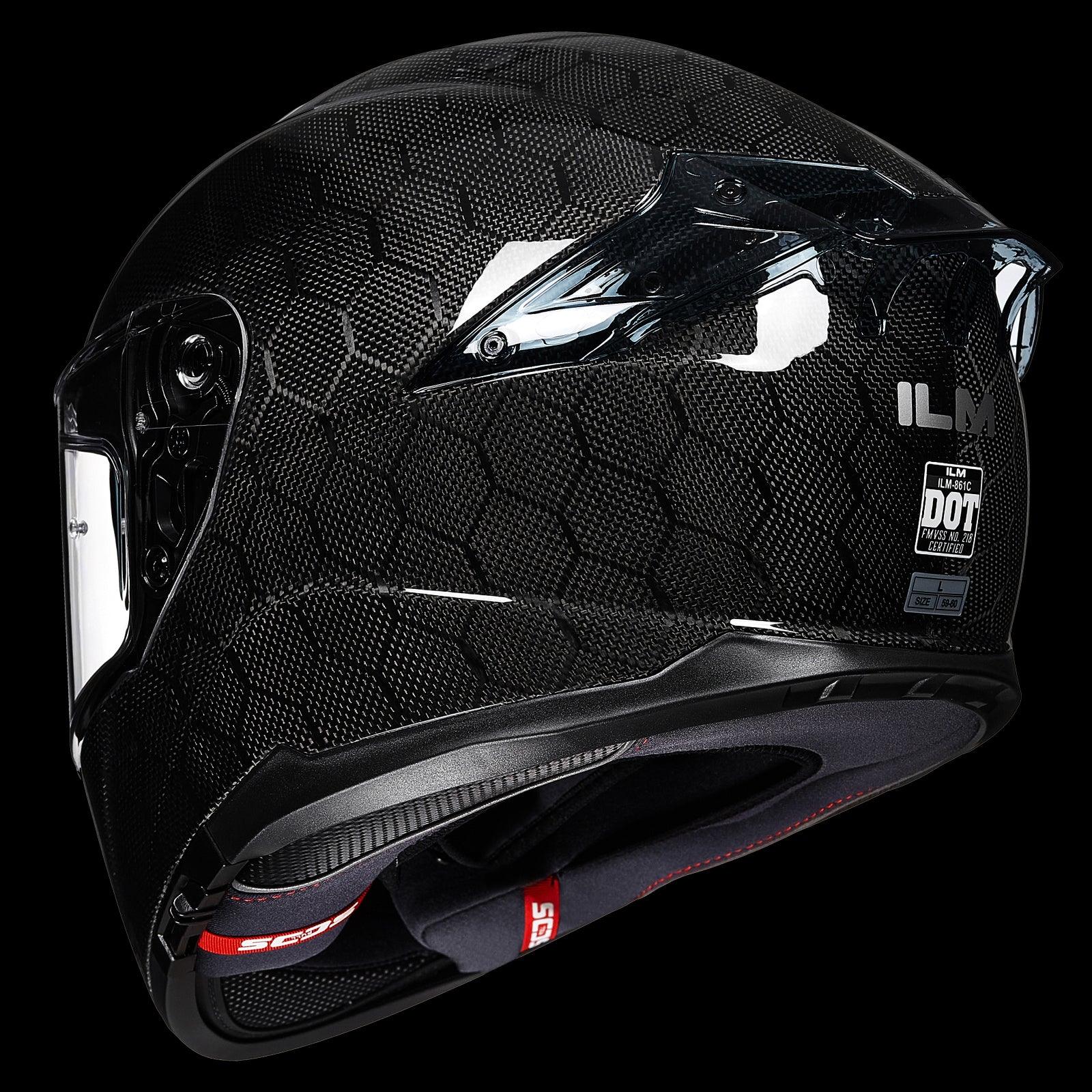 ILM Full Face Motorcycle Carbon Fiber Helmet Model 861C - Image 10