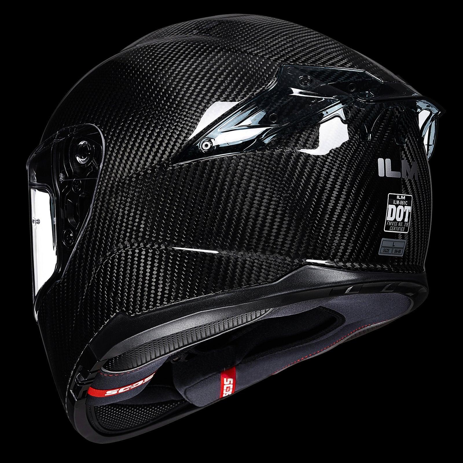 ILM Full Face Motorcycle Carbon Fiber Helmet Model 861C - Image 12