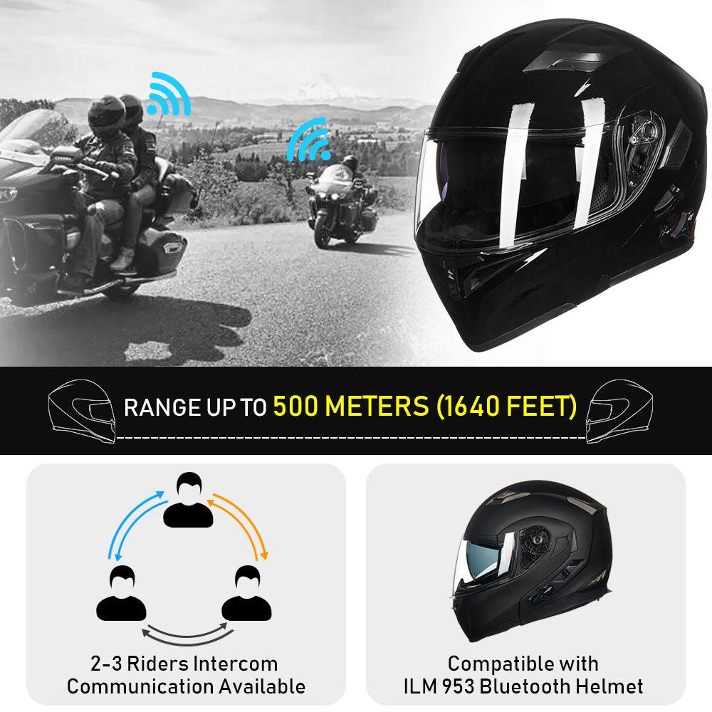ILM Modular Flip up Full Face Bluetooth Motorcycle Helmet Model 902BT - Image 4