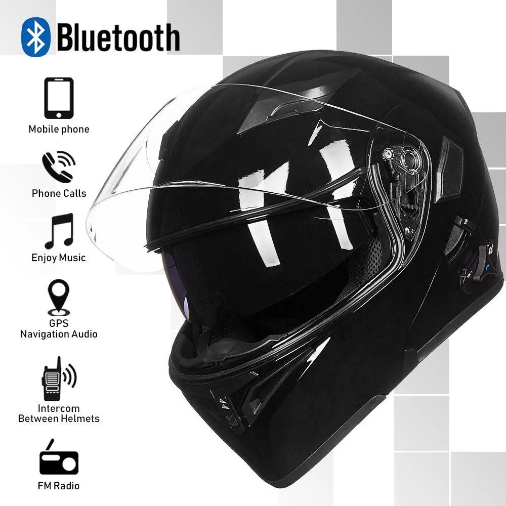 ILM Modular Flip up Full Face Bluetooth Motorcycle Helmet Model 902BT - Image 5