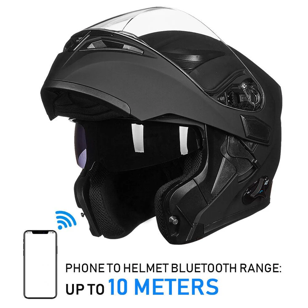 ILM Modular Flip up Full Face Bluetooth Motorcycle Helmet Model 902BT - Image 7