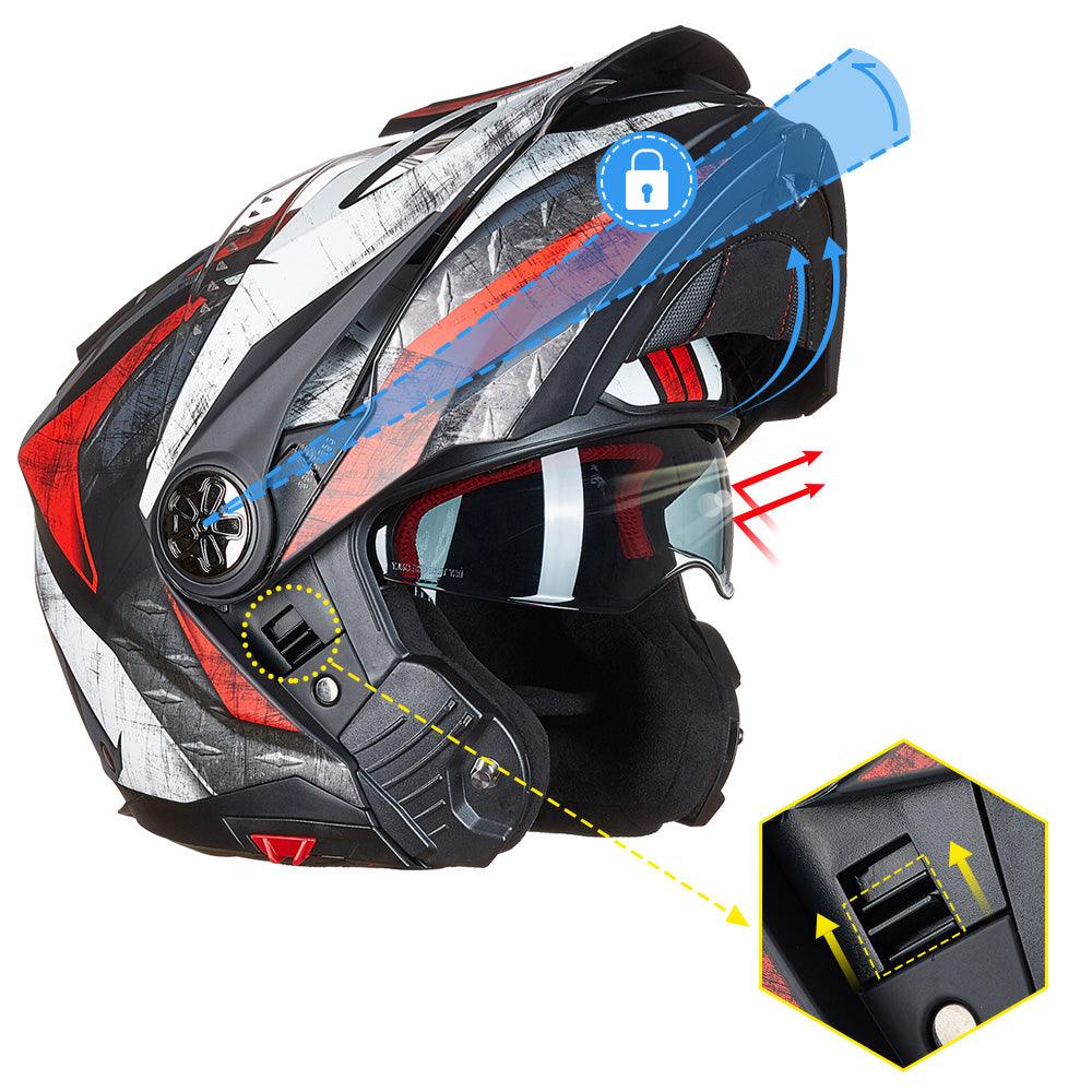 ILM Motorcycle Full Face Modular Helmet Model 909F - Image 13