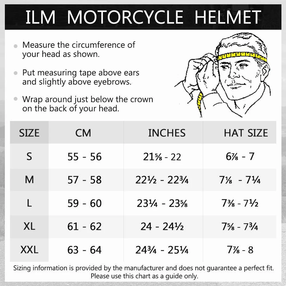 ILM Motorcycle Full Face Modular Helmet Model 909F - Image 14