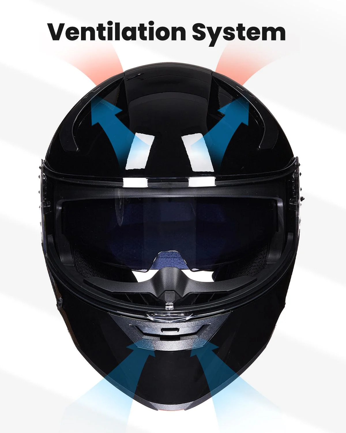 ILM Adult Motorcycle Modular Full Face Helmet Model WS206 - Image 9