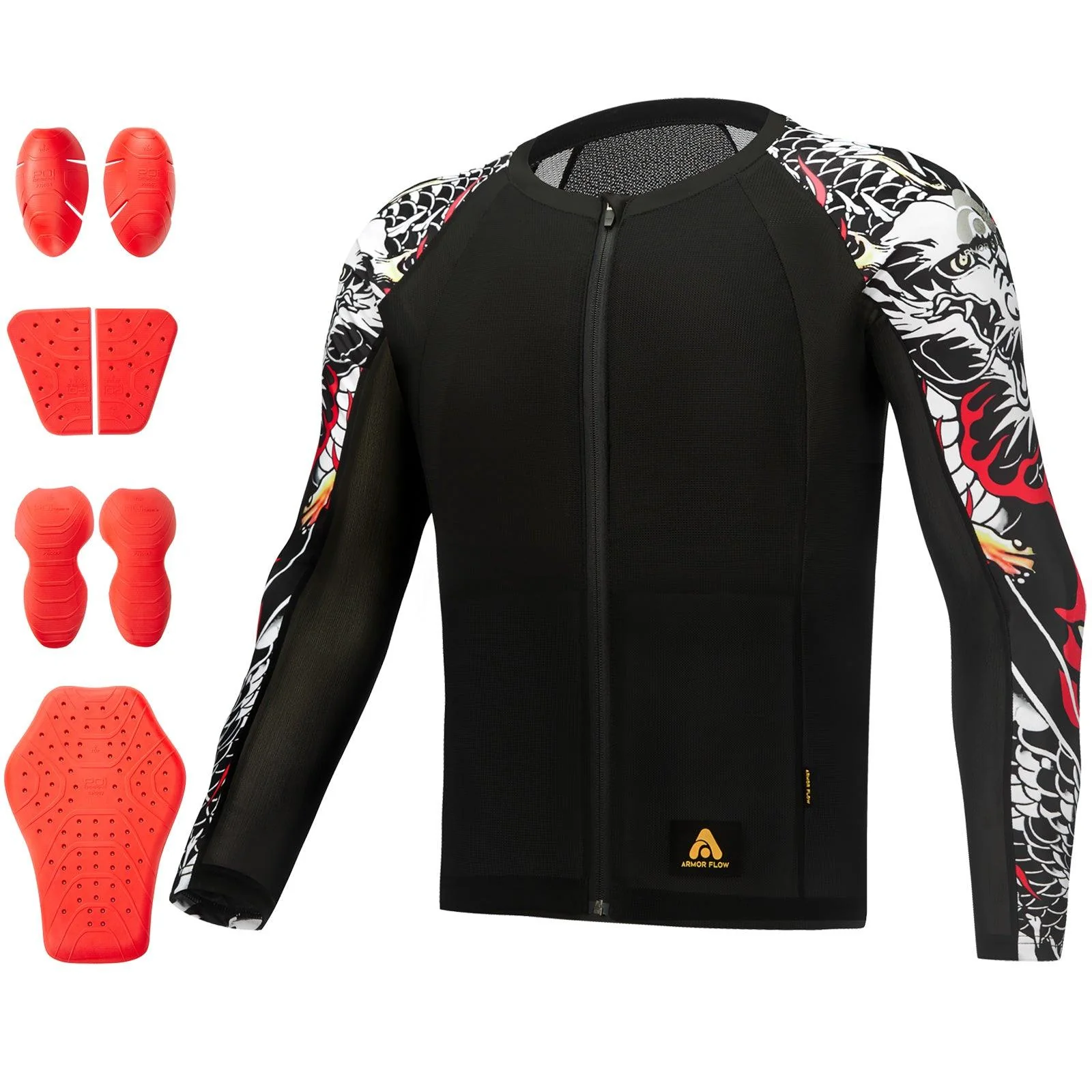 ILM Motorcycle Armor Flow Shirt for Men Women Mesh Riding Jacket Body Chest CE Protective Padded Model AF01 - Image 9