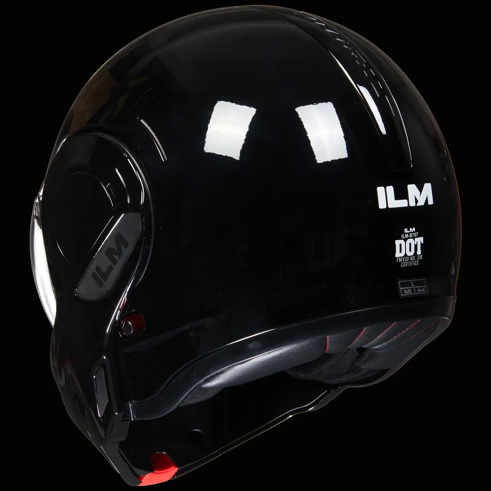 ILM Vintage Full Face Modular Motorcycle Helmet Model B707 - Image 14