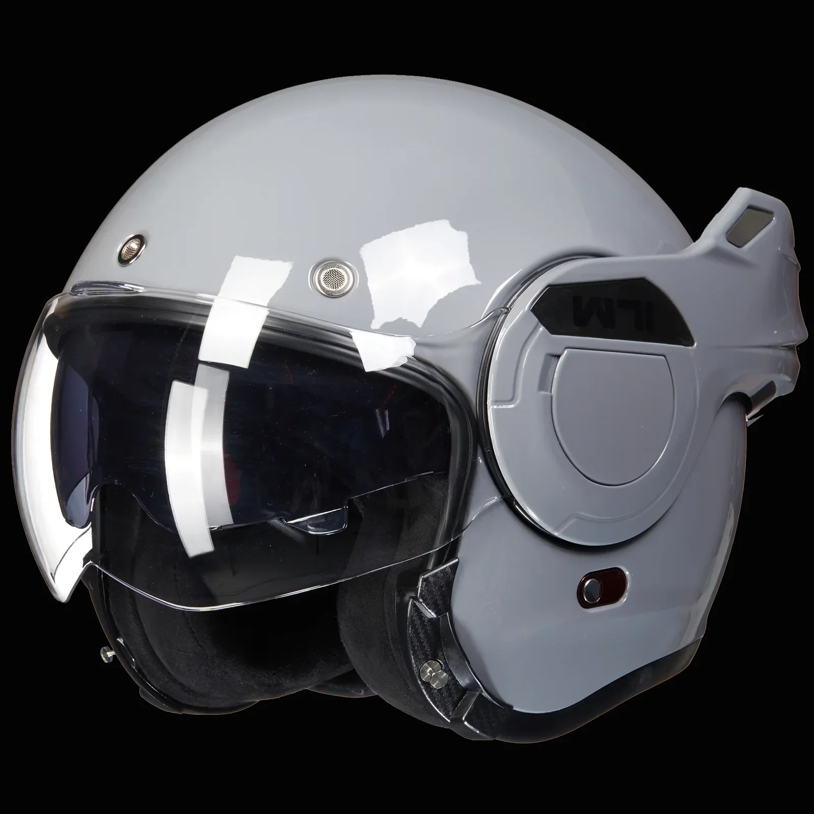 ILM Vintage Full Face Modular Motorcycle Helmet Model B707 - Image 15