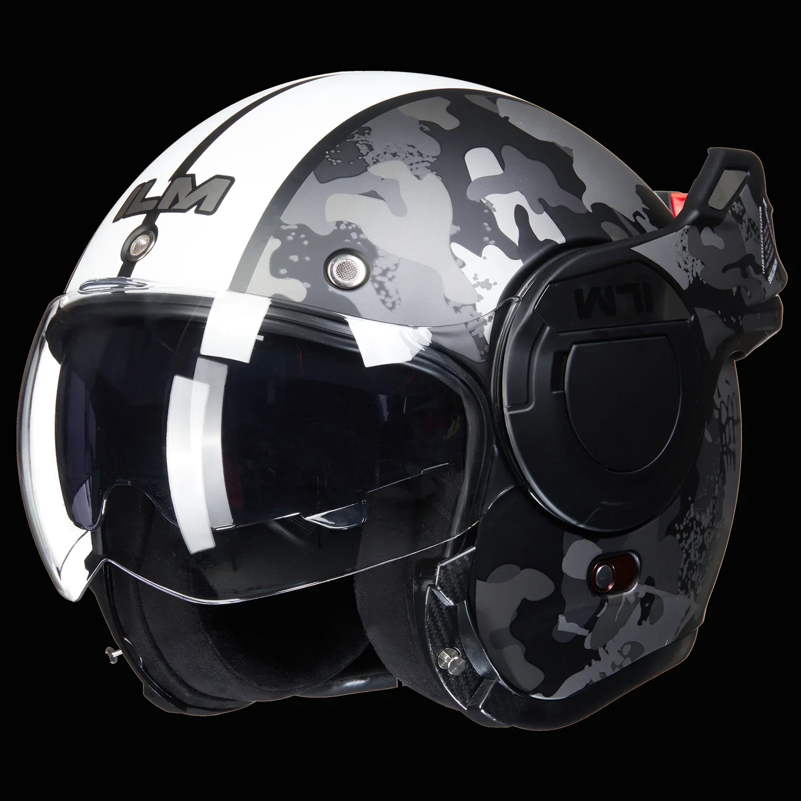 ILM Vintage Full Face Modular Motorcycle Helmet Model B707 - Image 9