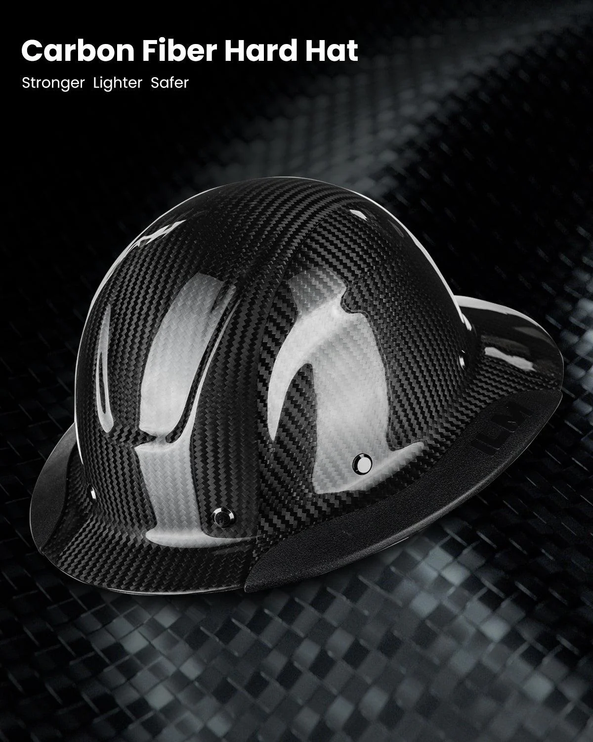 ILM Carbon Fiber Full Brim Hard Hat for Men with 4-8 Point Suspension OSHA and ANSI Construction Safety Hat Model MS401 - Image 5