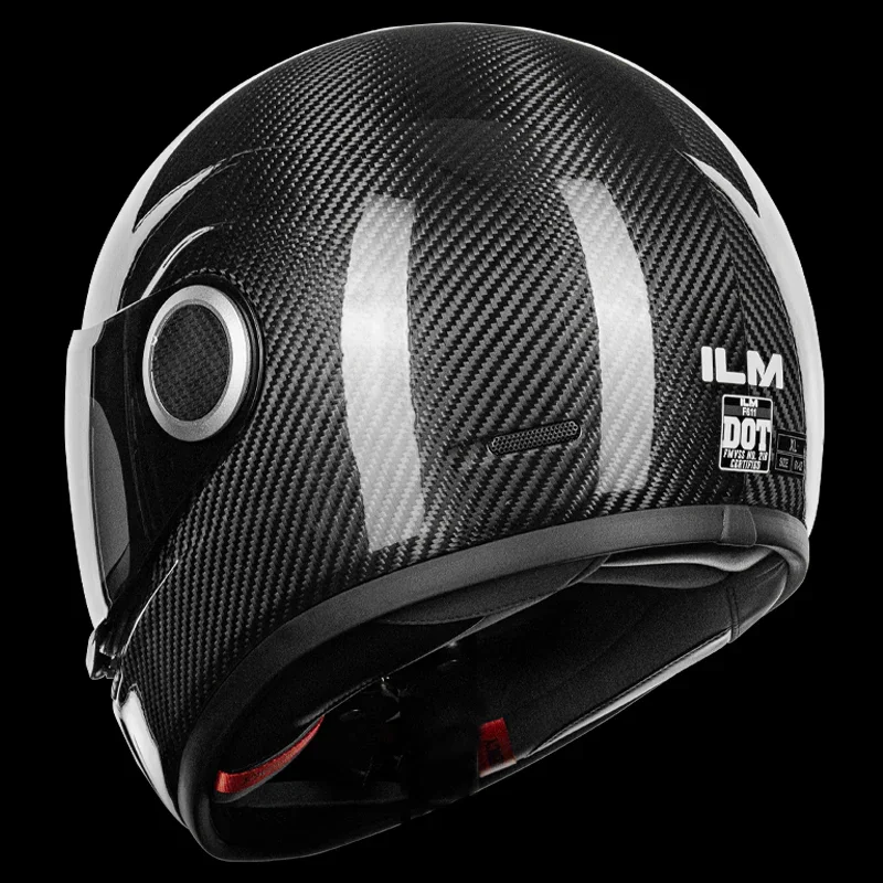 ILM Carbon Fiber Lightweight Motorcycle Helmets Full Face Retro Helmet Model F611 - Image 3