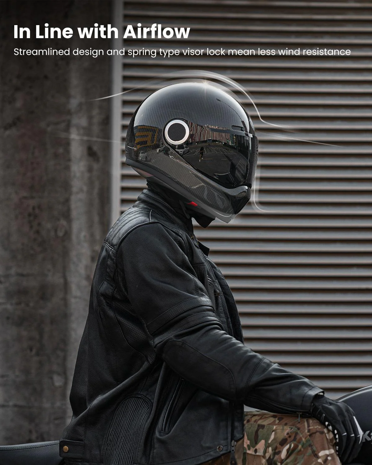ILM Carbon Fiber Lightweight Motorcycle Helmets Full Face Retro Helmet Model F611 - Image 5