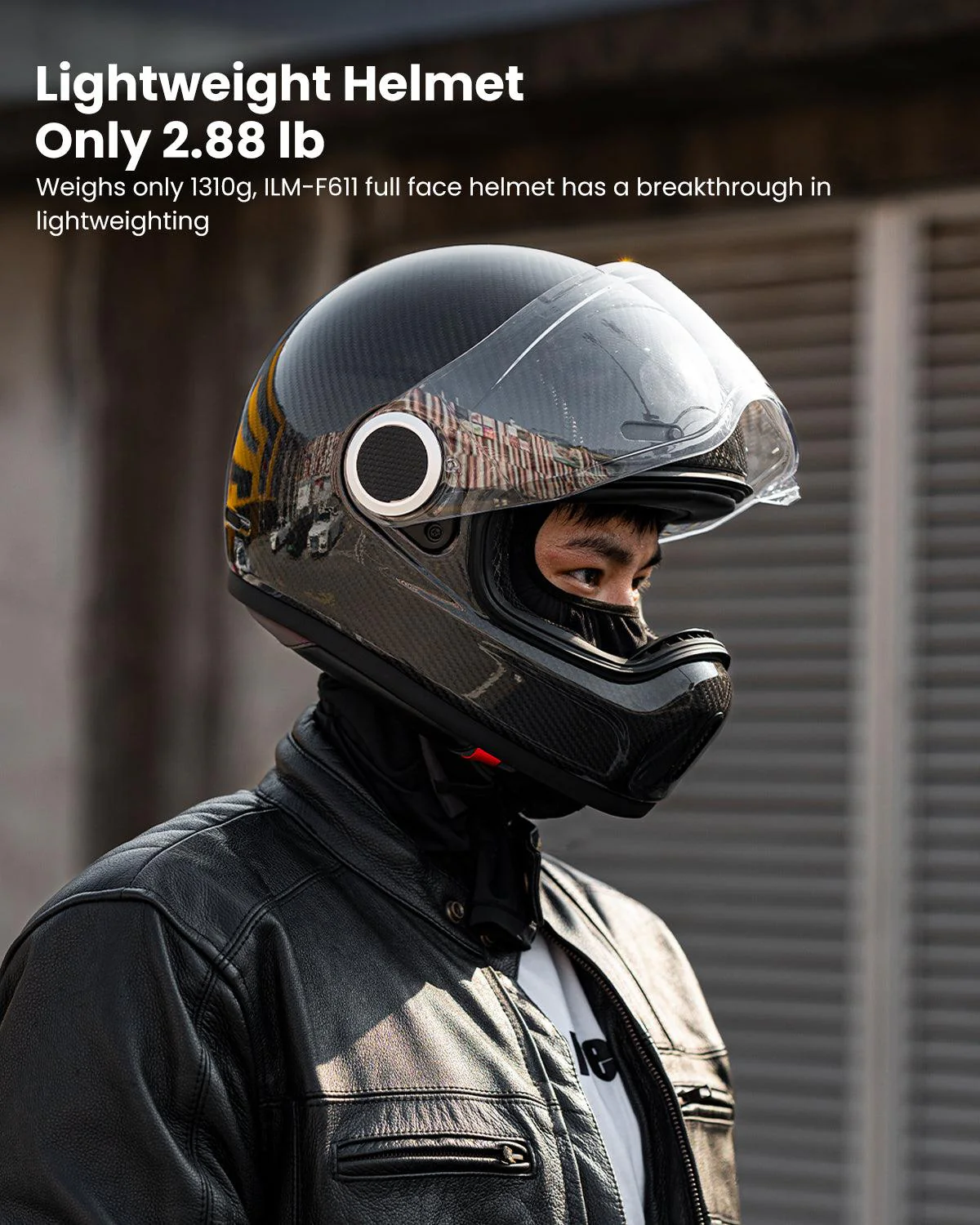 ILM Carbon Fiber Lightweight Motorcycle Helmets Full Face Retro Helmet Model F611 - Image 6