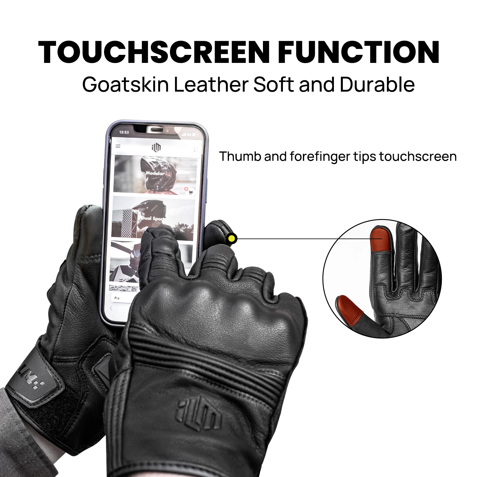 ILM Goat Skin Leather Gloves Model DN01 - Image 8