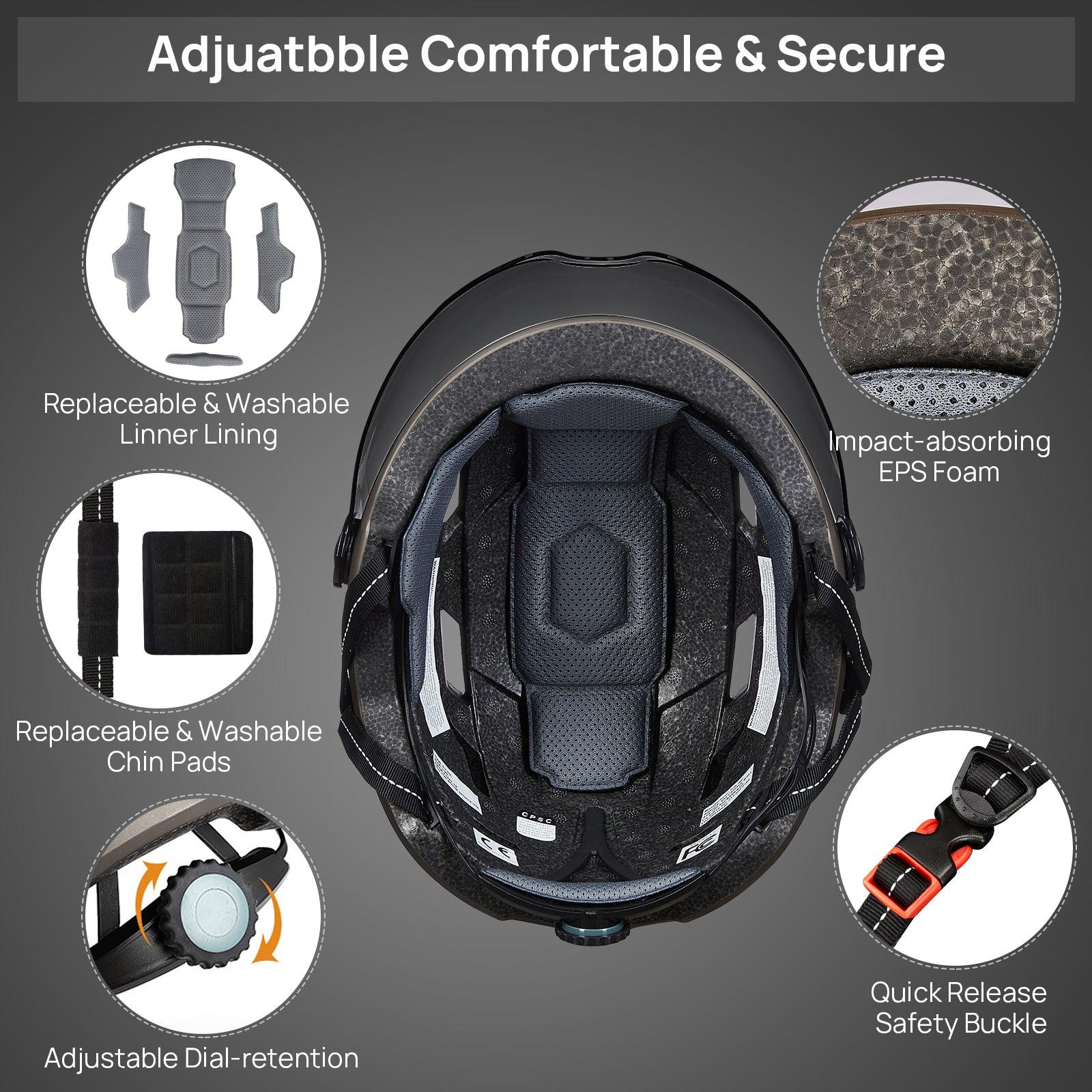 ILM Bike Helmet with USB Rechargeable LED Front and Back Light Model E3-10L - Image 12