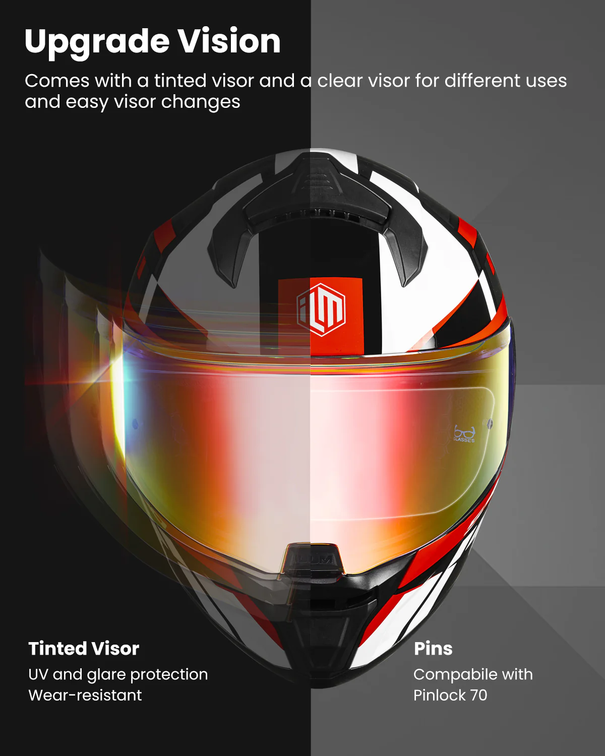 ILM Full Face Motorcycle Helmet DOT Approved Powersports Street Racing Cascos para Motos Model MF510A - Image 10