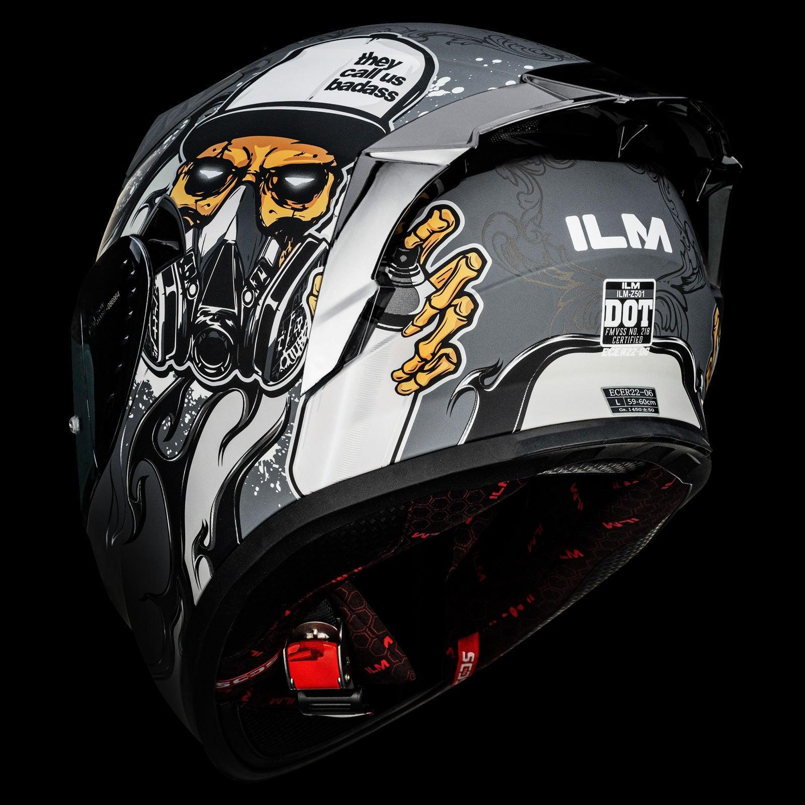 Clearance Sale - ILM Full Face Motorcycle Helmet Model Z501 (4 Colors) - Image 12