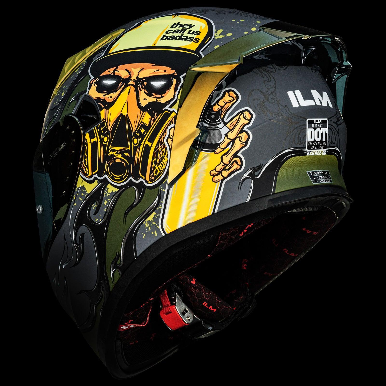 Clearance Sale - ILM Full Face Motorcycle Helmet Model Z501 (4 Colors) - Image 4