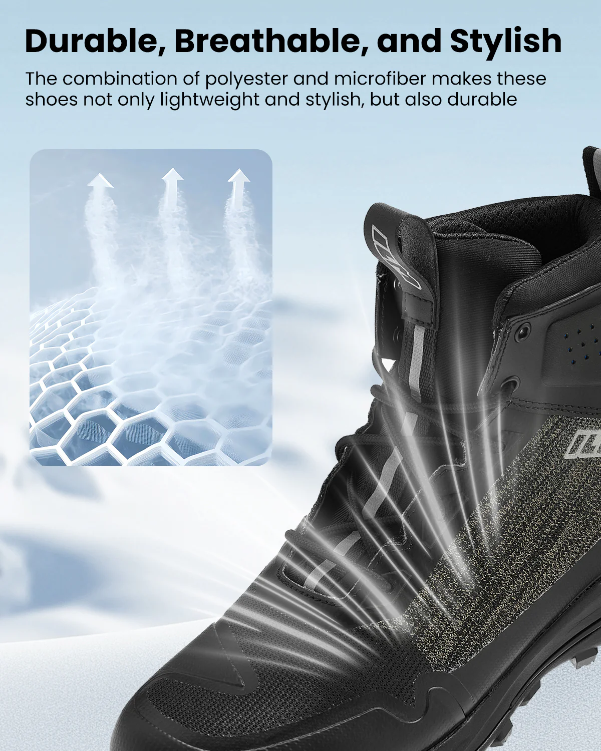 ILM Men's Black Motorbike Riding Shoes Lightweight Breathable Ankle Support Model UB34 - Image 7