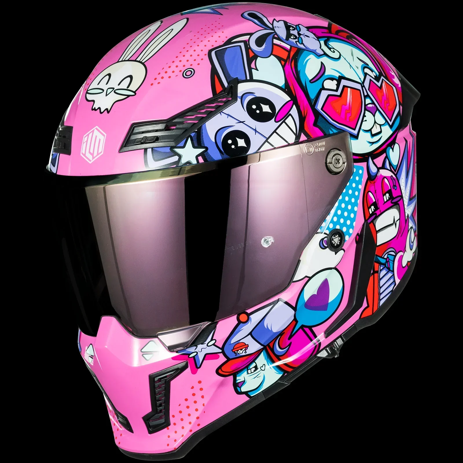 ILM Motorcycle Full Face Helmets DOT ECE Powersports Dual Visor Street Racing with Pinlock Cascos para Motos Model MF509 Pro - Image 7
