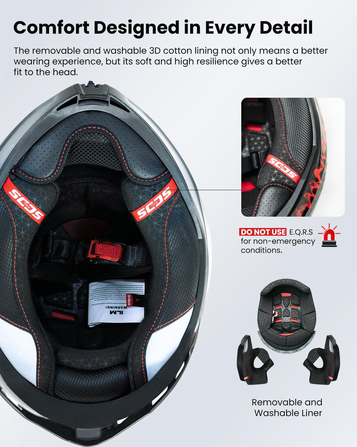 ILM Motorcycle Full Face  Street Racing Helmet Model MF567 - Image 11