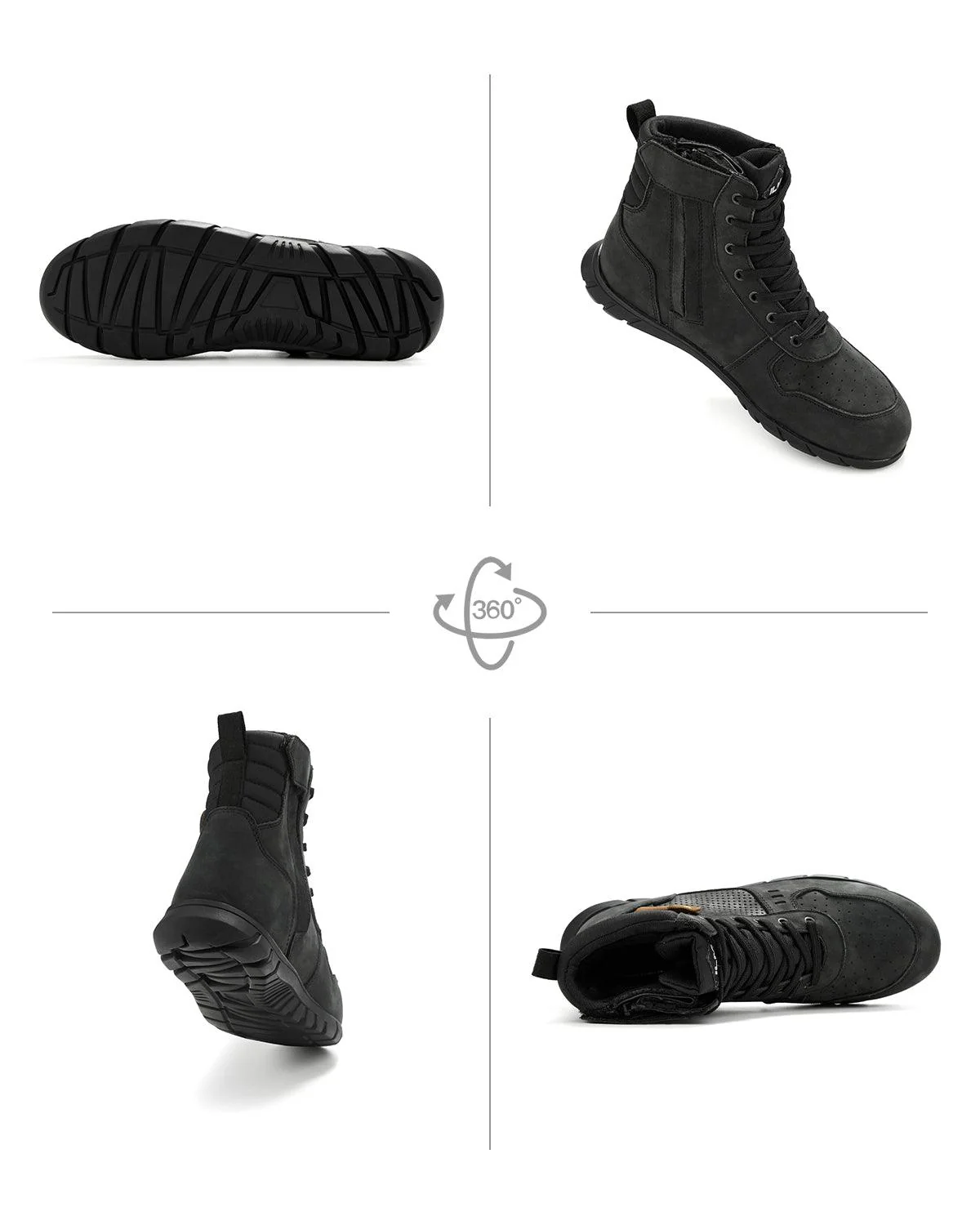 ILM Motorcycle Leather Shoes for Men Waterproof Anti-Slip with Ankle Support Model UB305 - Image 6