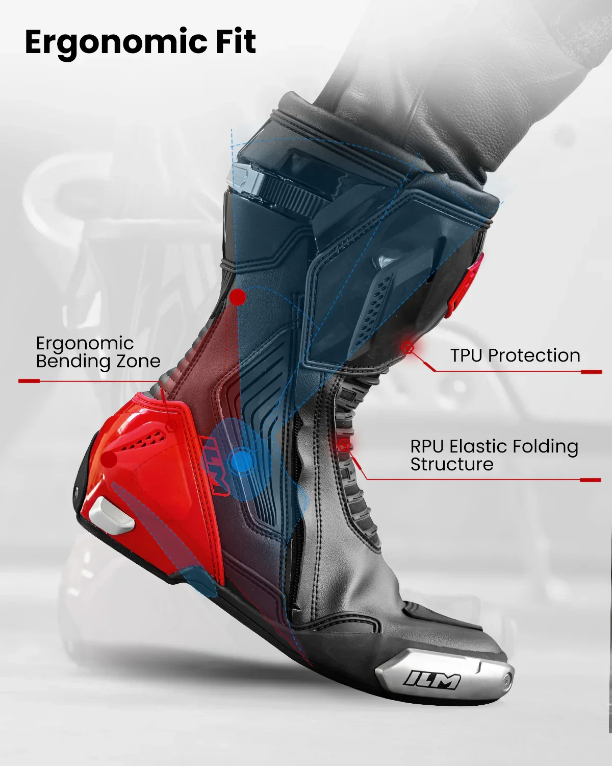 ILM Motorcycle Racing Boots Enhanced Ventilation Anti Slip Street Riding Sport Footwear CE Protective Gear Model BRC1 - Image 21