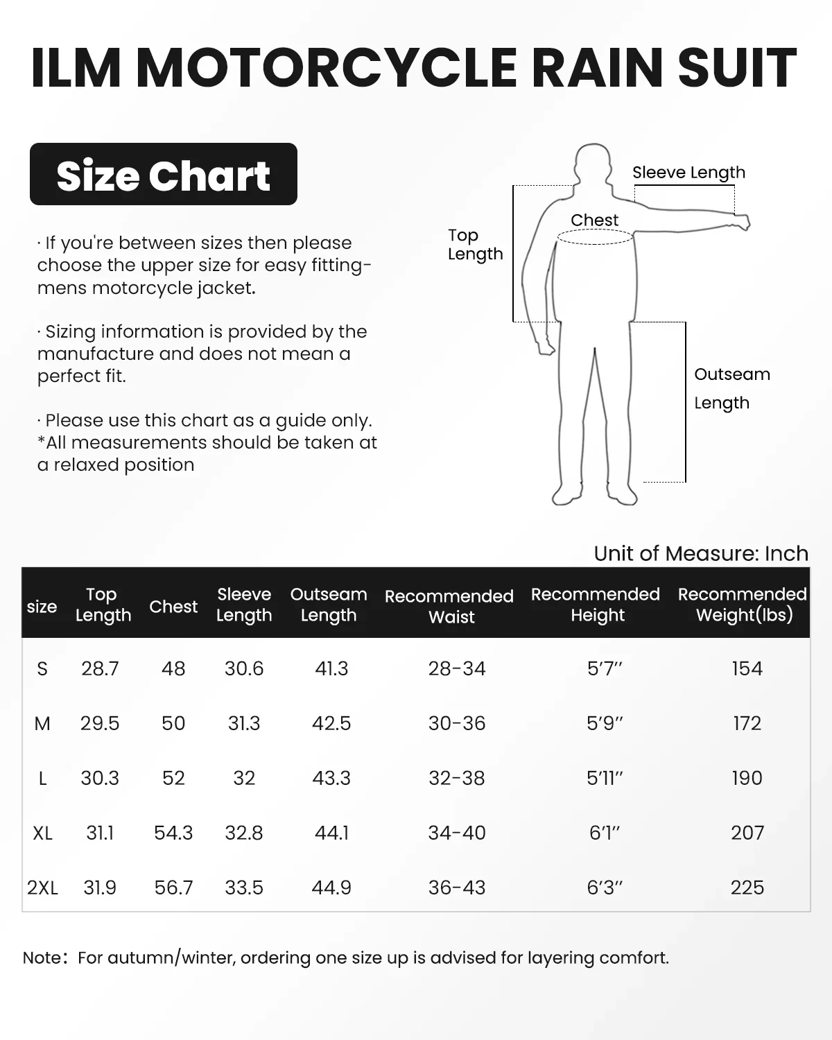 ILM Motorcycle Rain Suit for Men 2 Piece Waterproof Jacket and Pants Hidden Shoe Cover Breathable Reflective Model RS03 - Image 6