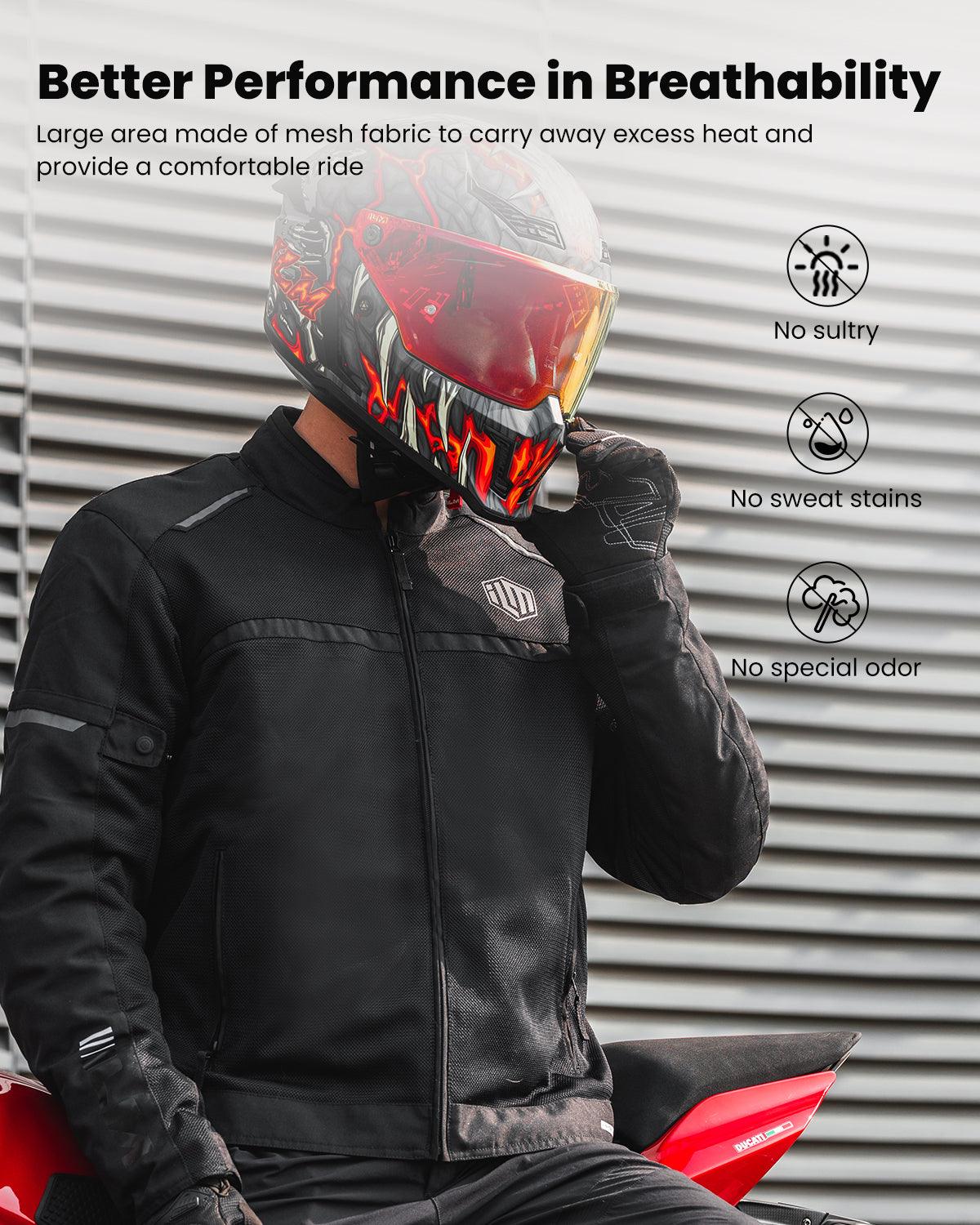 ILM Motorcycle Riding Jacket with Mesh CE Armor Dual Sport Protective Model JAM1 - Image 9