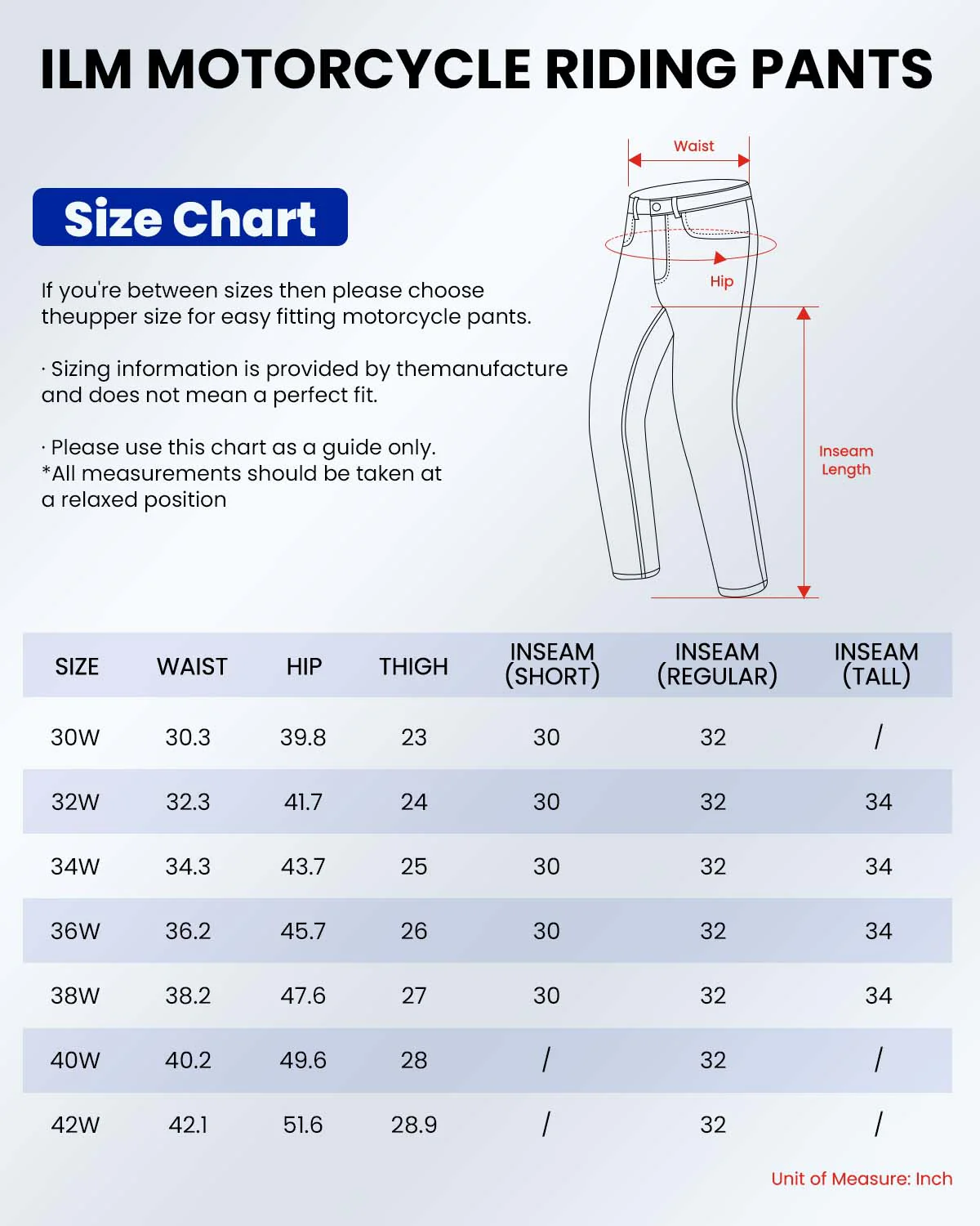 ILM Motorcycle Riding Pants for Men CE Armored Motorbike Jeans Adventure Touring Motocross All Season Model PJN1 - Image 5