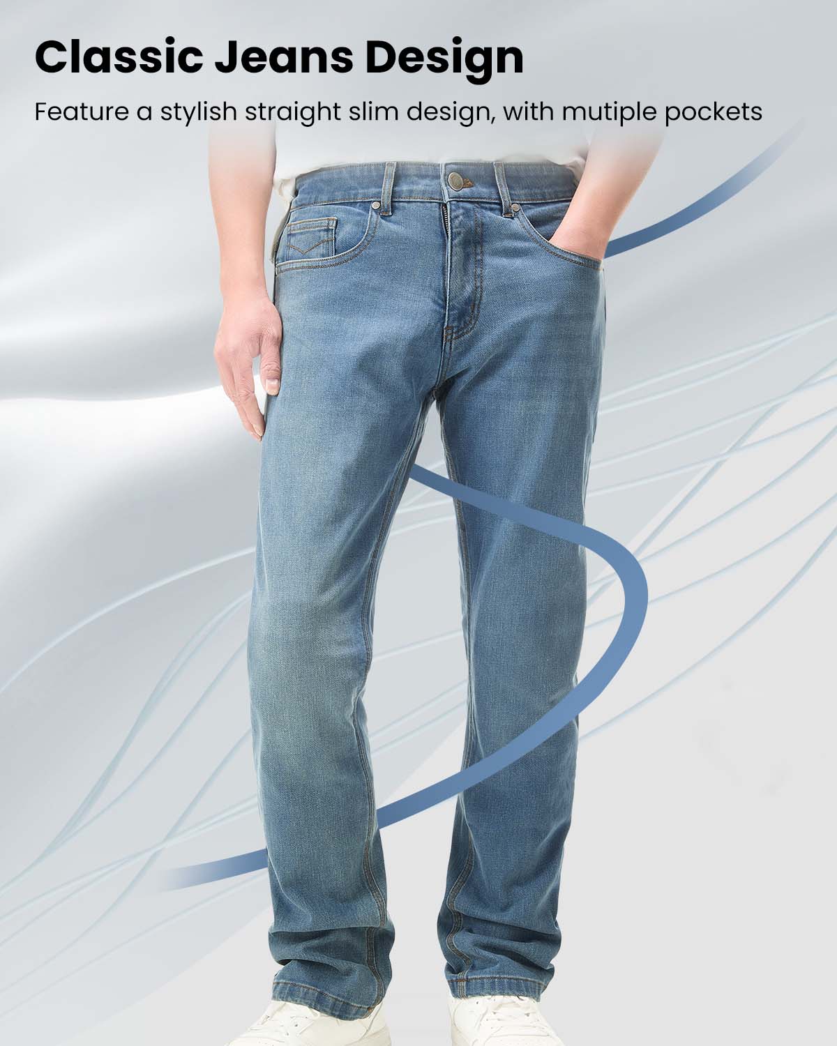 ILM Motorcycle Riding Pants for Men CE Armored Motorbike Jeans Adventure Touring Motocross All Season Model PJN1 - Image 8