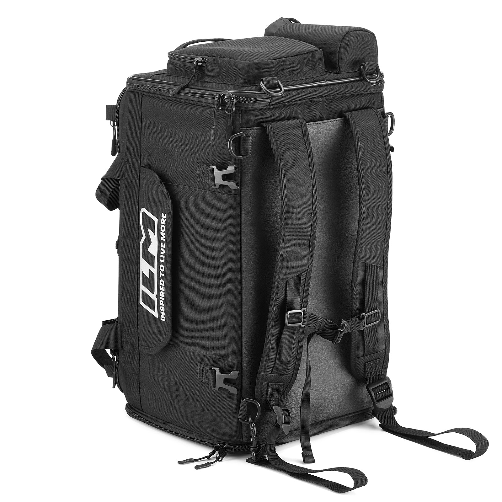 ILM Motorcycle Tail Bag 50-70L Travel Luggage Motorbike Rear Rack Trunk Shoulder Backpack with Rain Cover Model BL02 - Image 3