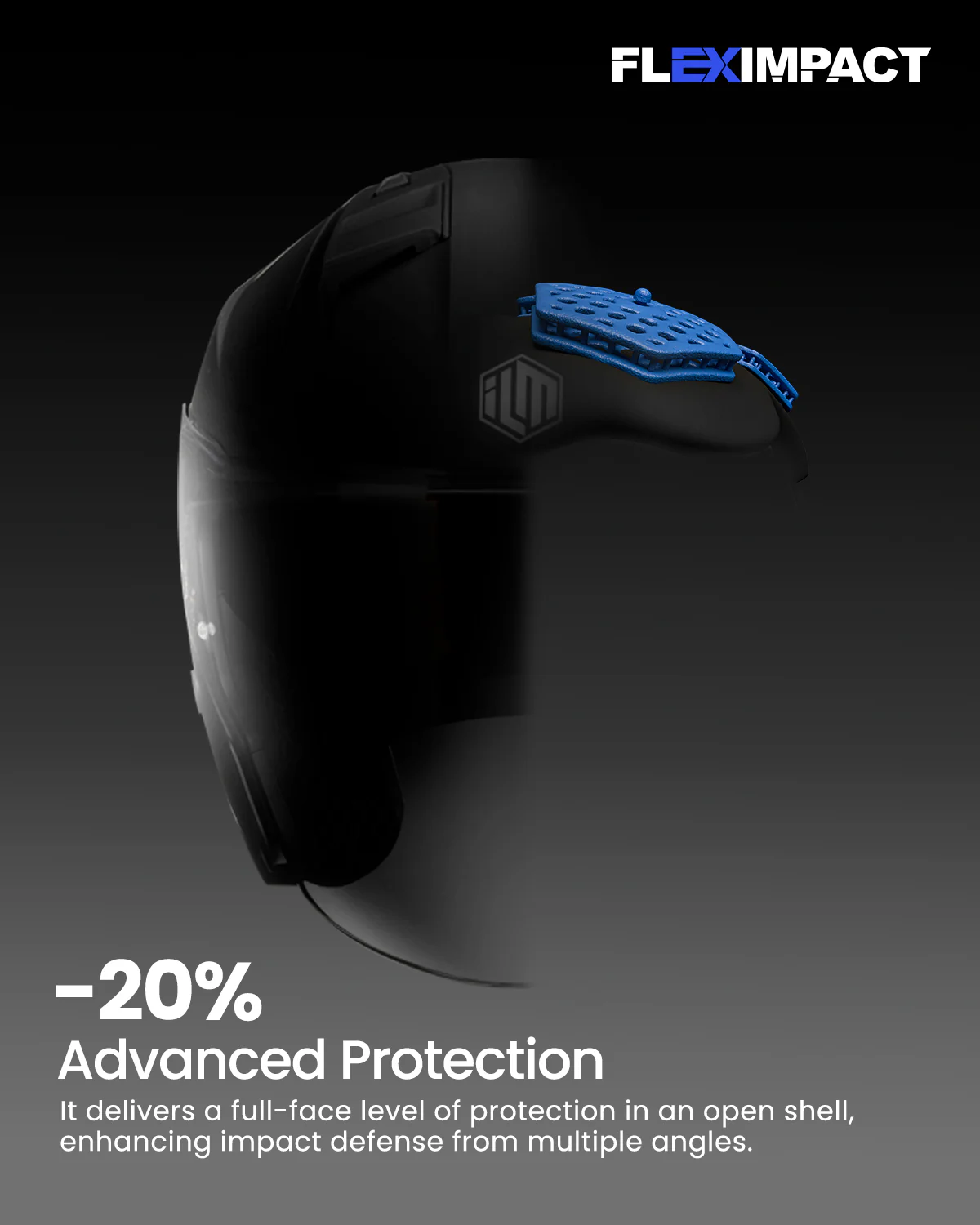 ILM Open Face Motorcycle 3/4 Helmet Model MO325 - Image 10