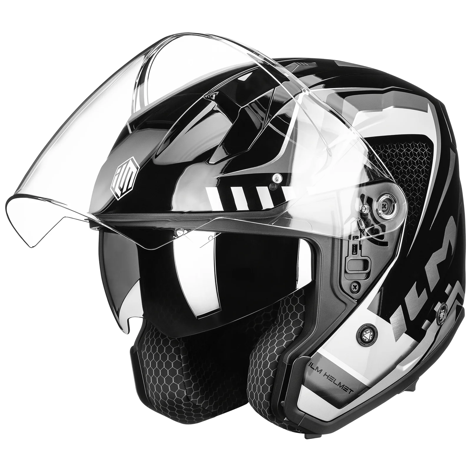 ILM Open Face Motorcycle 3/4 Helmet Model MO325 - Image 4