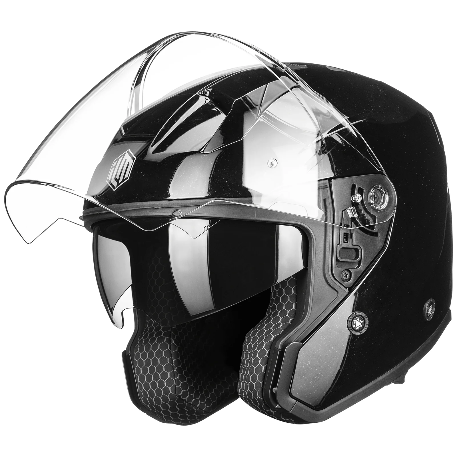 ILM Open Face Motorcycle 3/4 Helmet Model MO325 - Image 5