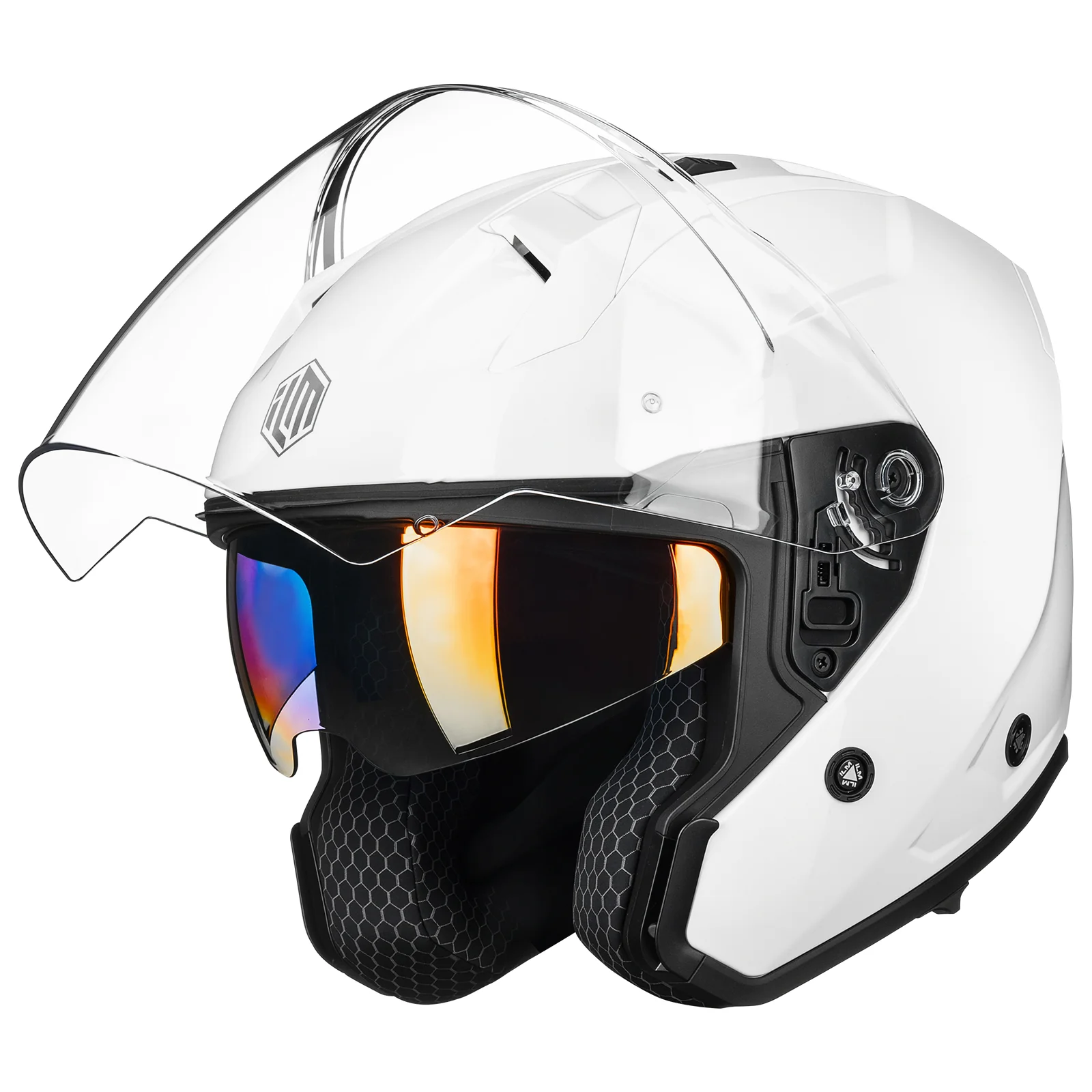 ILM Open Face Motorcycle 3/4 Helmet Model MO325 - Image 9