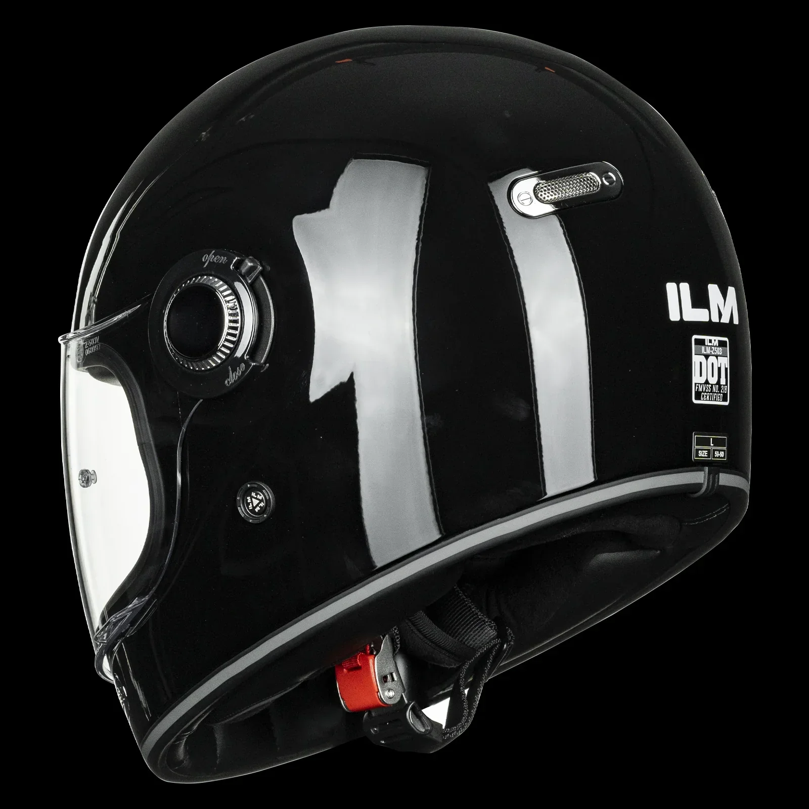 ILM Retro Full Face Motorcycle Helmet Model Z503 - Image 3