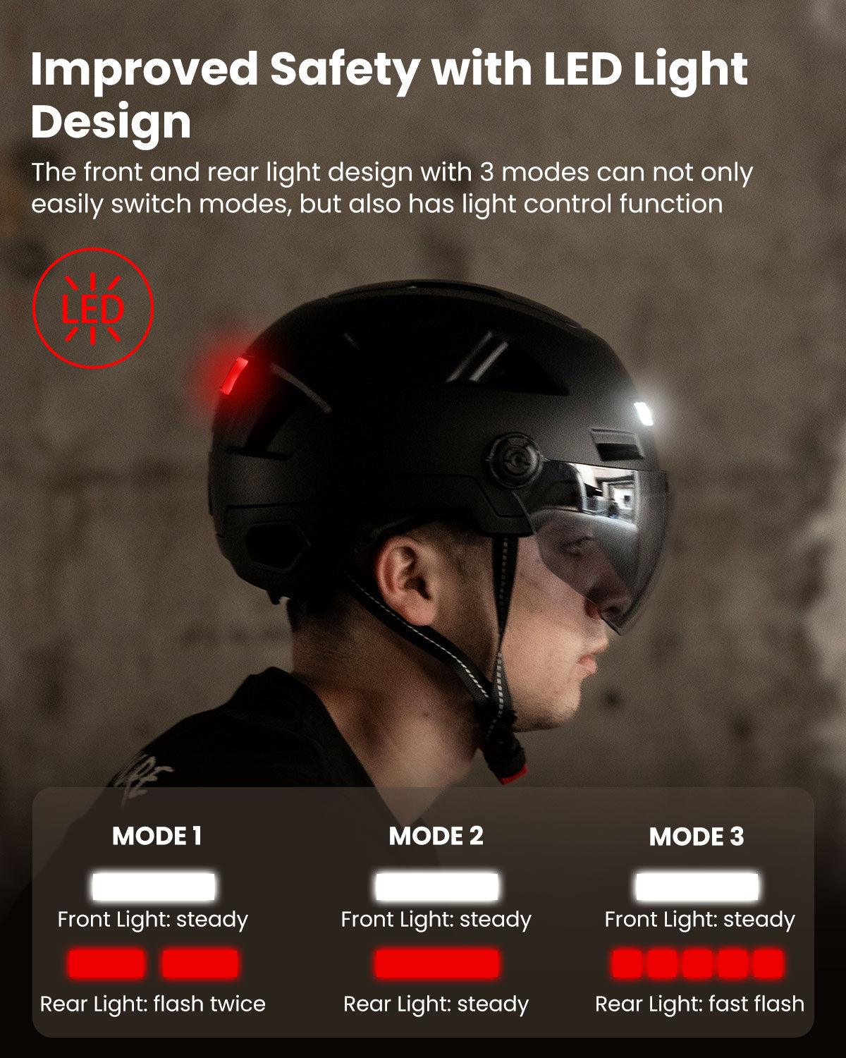 ILM Smart Adult Bike Helmet Model E3-12LS and Bluetooth Ear Pad - Image 3